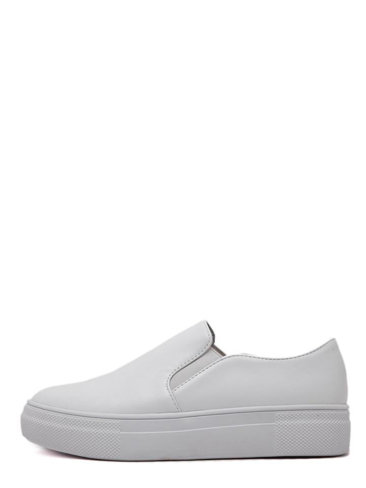 Shein White Round Toe Low-top Loafers