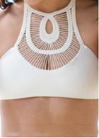 Rosewe Hollow Front White Two Piece Swimwear
