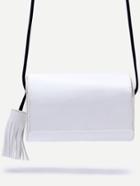 Shein White Fringe Snap Button Closure Flap Bag
