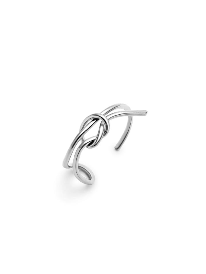 Shein Silver Plated Minimalist Wrap Ring