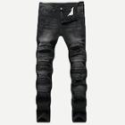 Shein Men Cut And Sew Destroyed Jeans