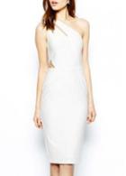 Rosewe Catching High Waist Hollow Design Dress With One Shoulder