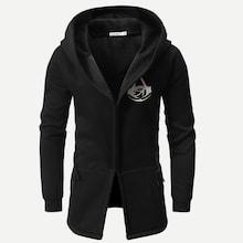 Shein Men Graphic Print Hooded Jacket
