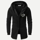 Shein Men Graphic Print Hooded Jacket