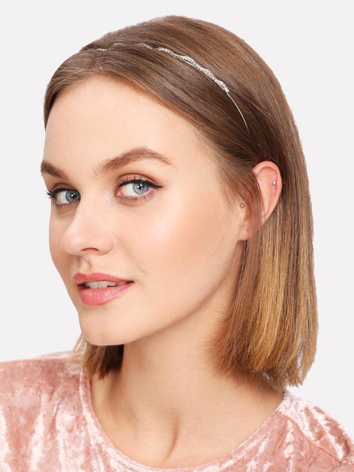 Shein Scalloped Rhinestone Design Headband