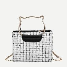 Shein Cat Shaped Handle Satchel Bag