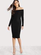 Shein Off Shoulder Pencil Dress