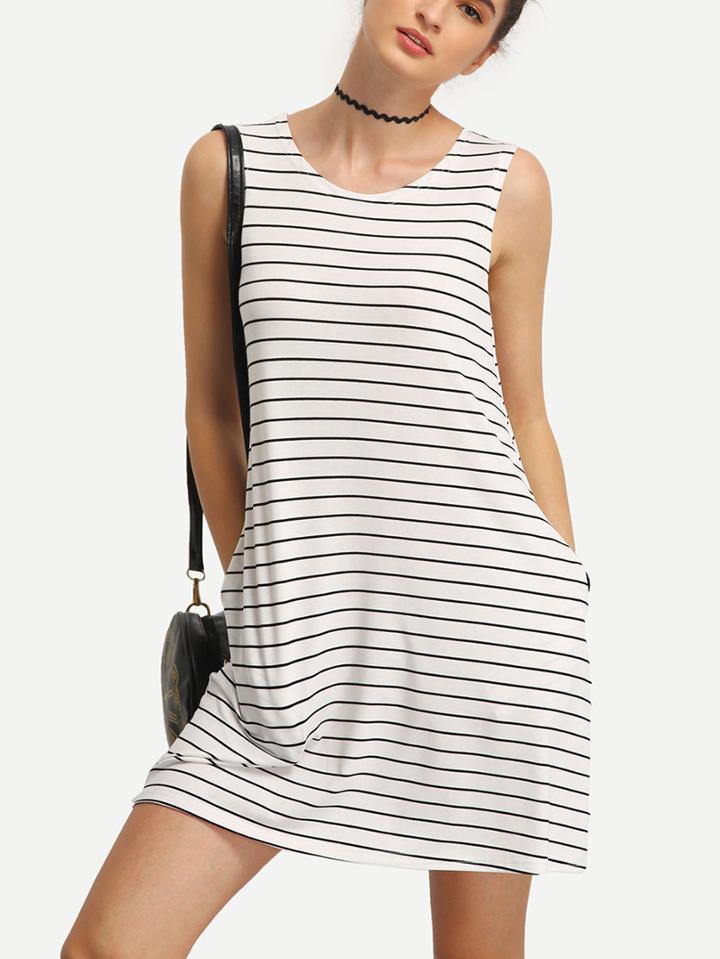 Shein Striped Swing Tank Dress