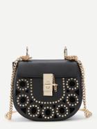 Shein Creux Design Saddle Bag With Studded