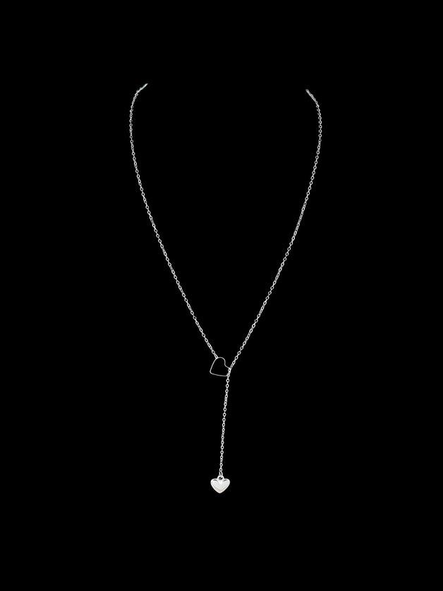 Shein Silver Boho Chic Chain Heart Pendant Necklace