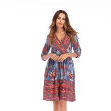 Shein Surplice Wrap Floral Print Dress