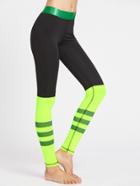 Shein Color Block Cut And Sew Gym Leggings