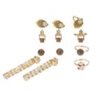 Shein Textured Detail Earrings 4pairs & Ring Set 4pcs