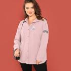 Shein Plus Patched Detail Button Up Jacket