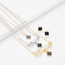 Shein Flower Pendant Necklace & Earring Set