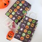 Shein Halloween Pumpkin Lantern Print Paper Bag 5pcs