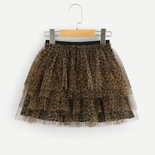Shein Girls Leopard Mesh Skirt
