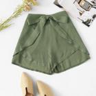 Shein Knot Detail Solid Shorts