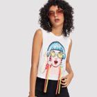 Shein Graphic Print Shell Top