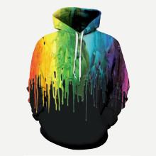 Shein Men Paint Drip Print Hooded Sweatshirt