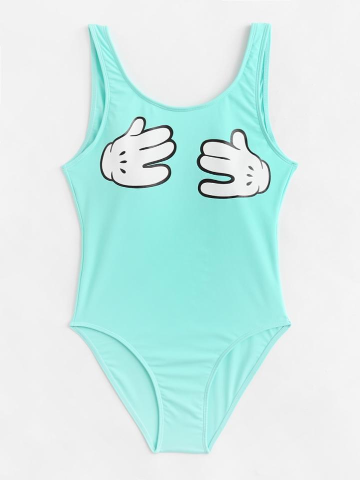 Shein Finger Print Swimsuit