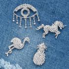 Shein Unicorn & Pineapple Brooches Set 4pcs