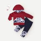 Shein Toddler Boys Skull & Floral Print Hoodie With Pants