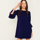 Shein Bell Sleeve Solid Dress