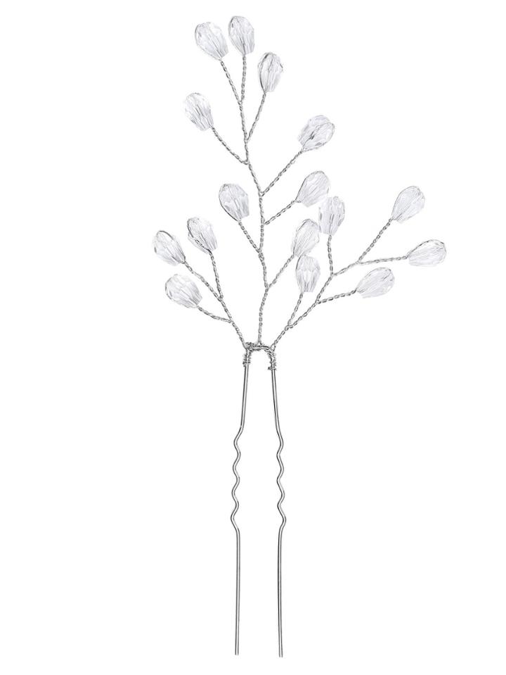 Shein Elegant Silver Rhinestone Hair Pin