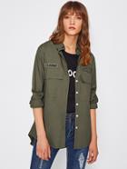 Shein Tassel Back Appliques Shirt