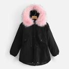 Shein Faux Fur Contrast Hooded Coat