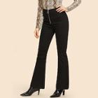 Shein Zipper Up Flare Hem Jeans