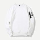 Shein Men Letter Print Zip Decoration Sweatshirt