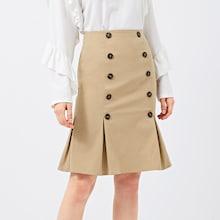 Shein Double Breasted Pleated Skirt