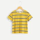 Shein Girls Letter Trim Striped Tee