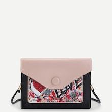 Shein Graphic Print Flap Crossbody Bag
