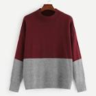 Shein Stand Collar Colorblock Sweater