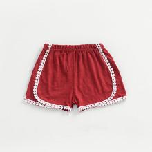 Shein Girls Pom Pom Hem Shorts