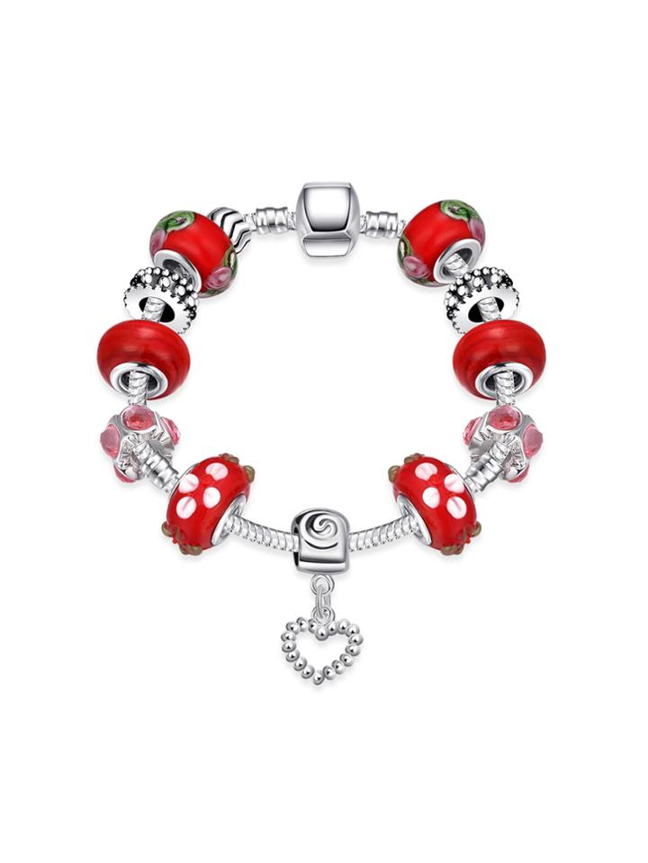 Shein Contrast Tone Heart Charm Bracelet