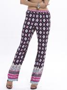 Shein Elastic Waist Bell-bottomed Print Pant