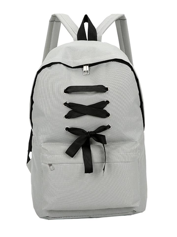 Shein Criss Cross Zipper Front Backpack