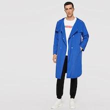 Shein Men Press Button Hoodie Waterfall Coat