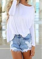 Rosewe Long Sleeve Round Neck Loose T Shirt