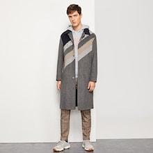 Shein Men Cut And Sew Button Up Coat