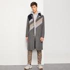 Shein Men Cut And Sew Button Up Coat