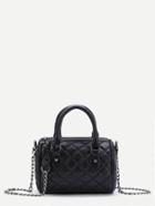 Shein Tote Quilted Bag With Chain