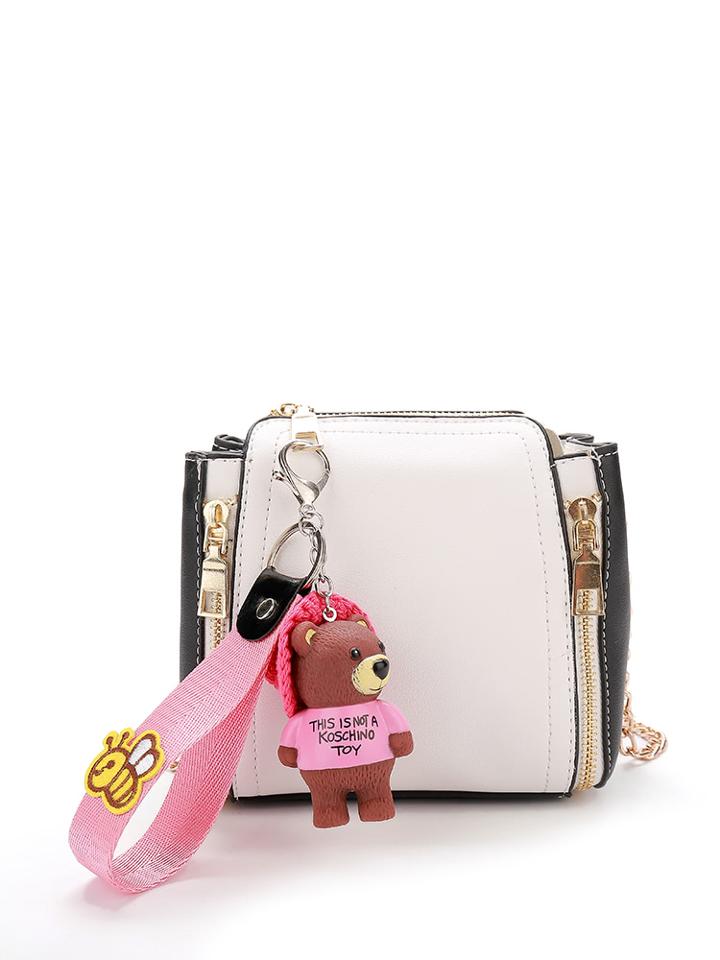 Shein Bear Decor Chain Shoulder Bag
