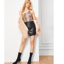 Shein One Shoulder Snake Skin Shell Top
