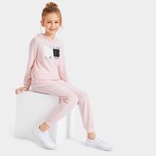 Shein Girls Color-block Hoodie & Sweatpants Set