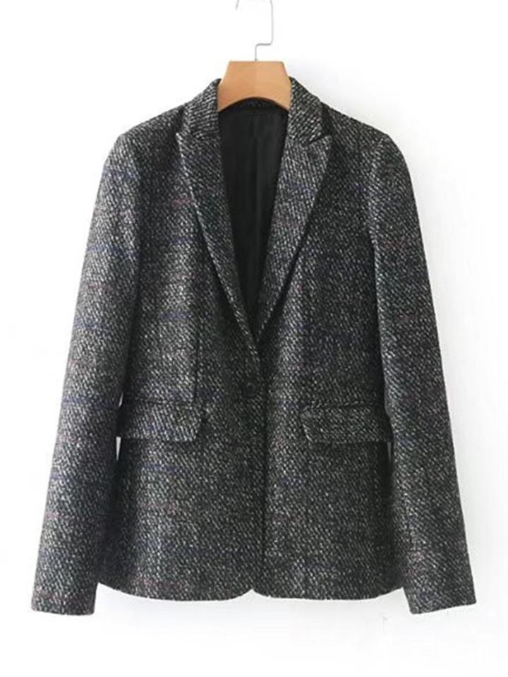 Shein Slim Fit Tweed Blazer